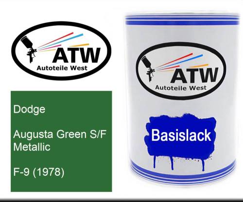 Dodge, Augusta Green S/F Metallic, F-9 (1978): 500ml Lackdose, von ATW Autoteile West.